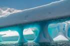 Antarctica, Yalour Islands. Glacier shapes and ocean. Art Print